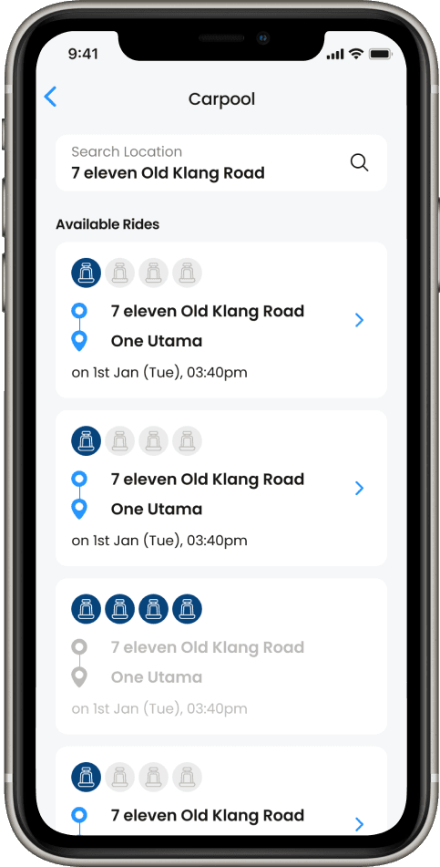 Afloat app - Carpool